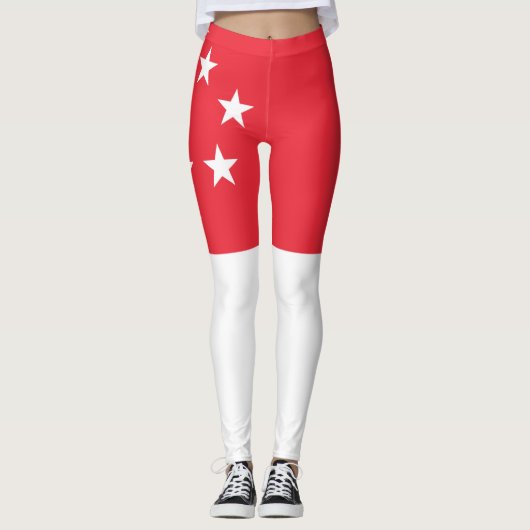Vlag van Singapore Leggings (Voorkant)