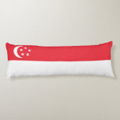 Vlag van Singapore Lichaamskussen (Achterkant)