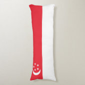 Vlag van Singapore Lichaamskussen (Voorkant Verticaal)