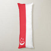 Vlag van Singapore Lichaamskussen (Achterkant (Verticaal))