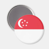 Vlag van Singapore Magneet (Voorkant / Achterkant)