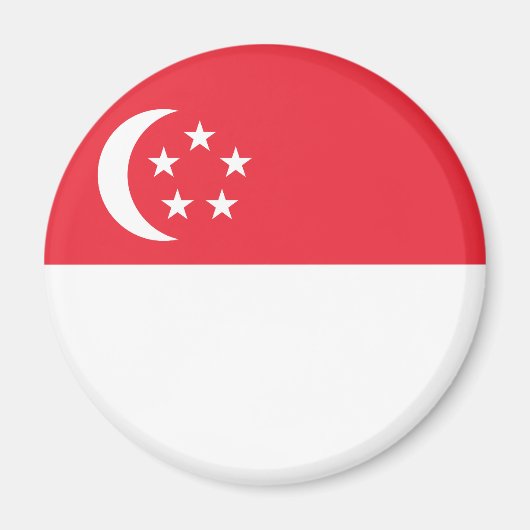 Vlag van Singapore Magneet (Voorkant)
