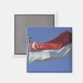 Vlag van Singapore Magneet (Voorkant / Achterkant)