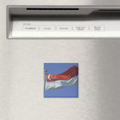 Vlag van Singapore Magneet (Insitu (Vaatwasser))