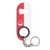 Vlag van Singapore Mini Flessenopener (Achterkant)