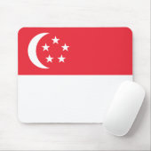 Vlag van Singapore Muismat (Met muis)