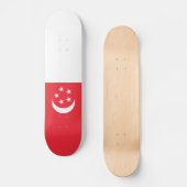 Vlag van Singapore Persoonlijk Skateboard (Voorkant)