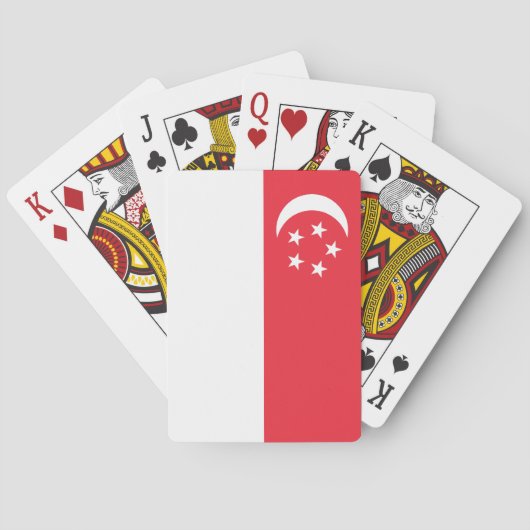 Vlag van Singapore Pokerkaarten (Achterkant)