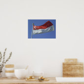 Vlag van Singapore Poster (Keuken)