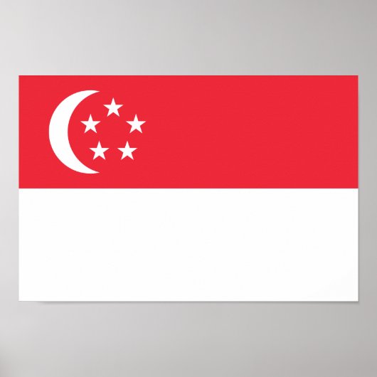 Vlag van Singapore Poster (Voorkant)