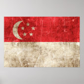 vlag van Singapore Poster (Voorkant)