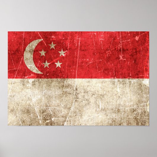  vlag van Singapore Poster (Voorkant)