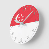 Vlag van Singapore Ronde Klok (Hoek)