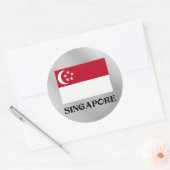 Vlag van Singapore Ronde Sticker (Envelop)