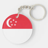 Vlag van Singapore Sleutelhanger (Achterkant)
