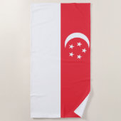 Vlag van Singapore Strandlaken (Voorkant)