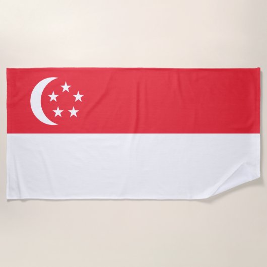 Vlag van Singapore Strandlaken (Voorkant)