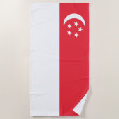 Vlag van Singapore Strandlaken (Voorkant)