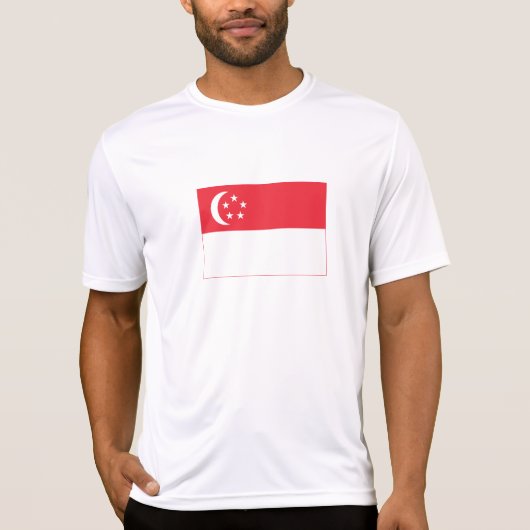 Vlag van Singapore T-shirt (Voorkant)