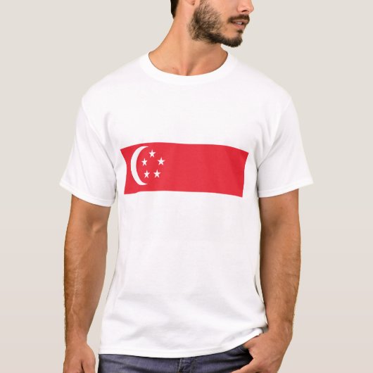 Vlag van Singapore T-shirt (Voorkant)