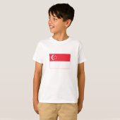 Vlag van Singapore T-shirt (Voorkant volledig)