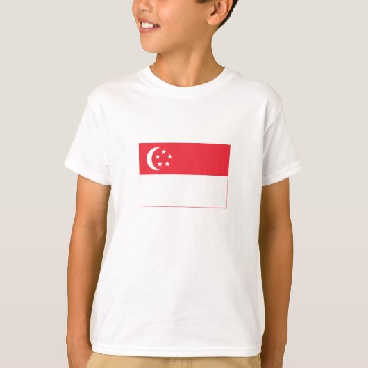 Vlag van Singapore T-shirt (Voorkant)