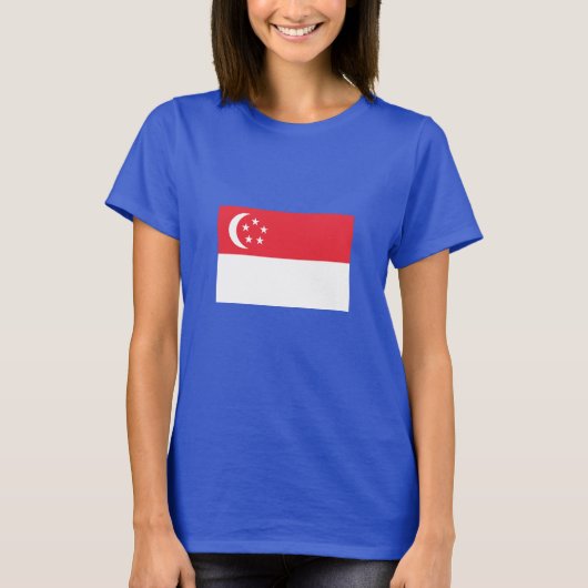 Vlag van Singapore T-shirt (Voorkant)
