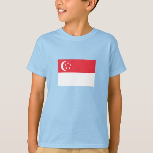 Vlag van Singapore T-shirt (Voorkant)