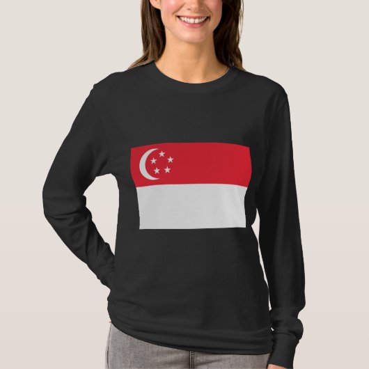 Vlag van Singapore T-shirt (Voorkant)