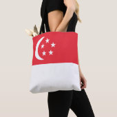 Vlag van Singapore Tote Bag (Dichtbij)