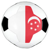 Vlag van Singapore Voetbal (Gedraaid)
