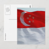 vlag van singaporea briefkaart (Voorkant / Achterkant)