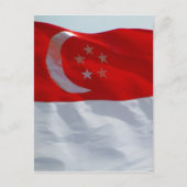 vlag van singaporea briefkaart (Voorkant)