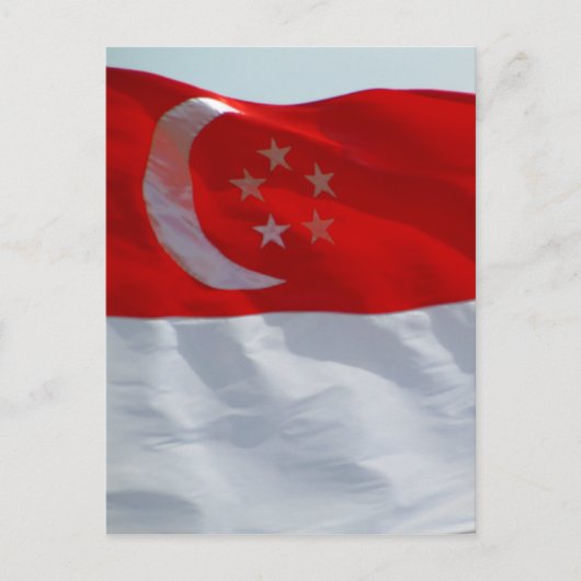 vlag van singaporea briefkaart (Voorkant)