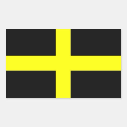Vlag van Sint-David Rechthoekige Sticker (Voorkant)