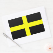 Vlag van Sint-David Rechthoekige Sticker (Envelop)