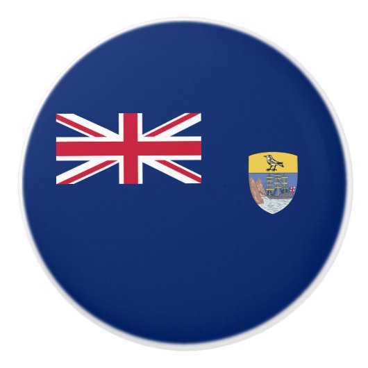 Vlag van Sint-Helena Keramische Knop (Voorkant)