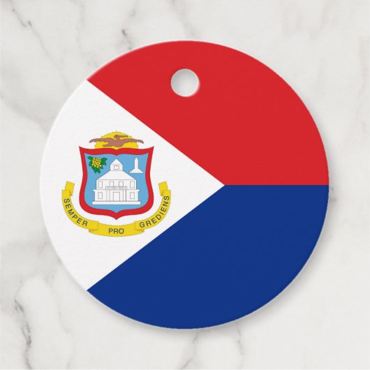 vlag van Sint Maarten Bedankjes Labels (Voorkant)