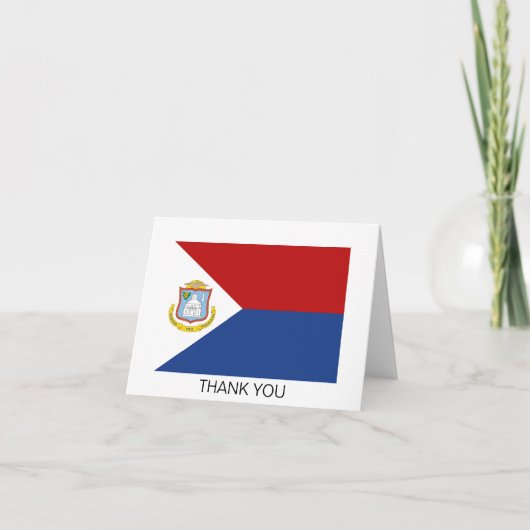 Vlag van Sint-Maarten Bedankkaart (Voorkant)
