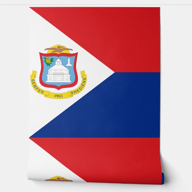 vlag van Sint Maarten Behang (Afrollen)