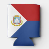 Vlag van Sint Maarten Blikjeskoeler (Achterkant)