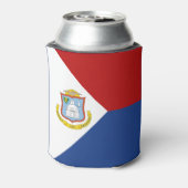 Vlag van Sint Maarten Blikjeskoeler (Blikje Achterkant)