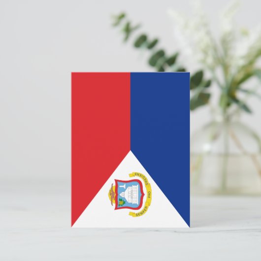 vlag van Sint Maarten Briefkaart (Staand voorkant)