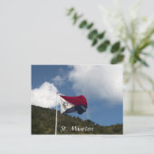 Vlag van Sint Maarten Briefkaart (Staand voorkant)