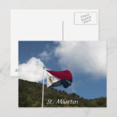Vlag van Sint Maarten Briefkaart (Voorkant / Achterkant)