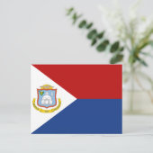 Vlag van Sint-Maarten Briefkaart (Staand voorkant)