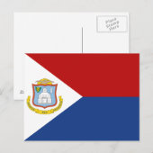 Vlag van Sint-Maarten Briefkaart (Voorkant / Achterkant)
