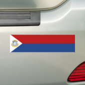 Vlag van Sint-Maarten Bumpersticker (Op auto)