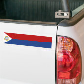 Vlag van Sint-Maarten Bumpersticker (Op Truck)