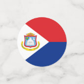 Vlag van Sint Maarten Confetti (Kleine voorkant)